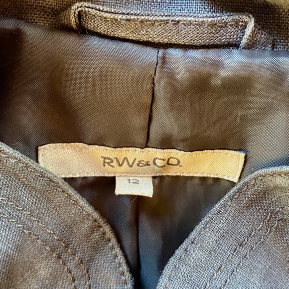 RW & Co. Brown Linen Jacket - Picture 5 of 6